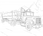 Coloriage log camion