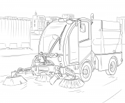 Coloriage street sweeper