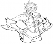 Coloriage overwatch tracer blinkthrough space
