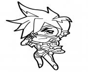 Coloriage Overwatch Tracer Cute Spray
