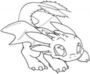 Coloriage night fury baby toothless dragon