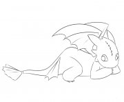Coloriage Cute Toothless Dragon