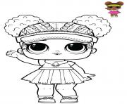 Coloriage Court Champ Lol doll Athletic Club series 2 Glam Glitter