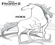 Coloriage Le cheval Nokk dans La reine des neiges 2 de Disney