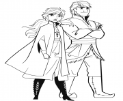 Coloriage Anna and Kristoff