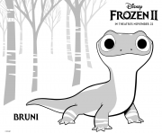Coloriage Disney Frozen 2 Bruni Salamander