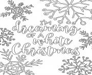 Coloriage white christmas adult dreaming