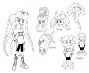 Coloriage Splatoon Characters Marie