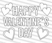 Coloriage happy valentines day free love