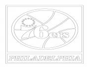 Coloriage philadelphia 76ers logo nba sport