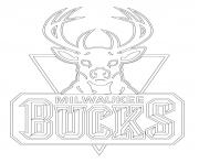 Coloriage milwaukee bucks logo nba sport