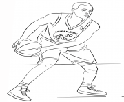 Coloriage stephen curry nba sport