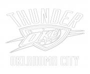 Coloriage oklahoma city thunder logo nba sport