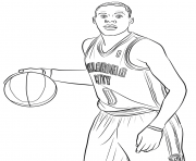 Coloriage russell westbrook