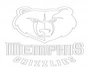 Coloriage memphis grizzlies logo nba sport