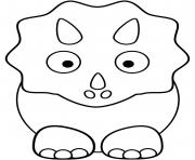 Coloriage Cute triceratops Baby
