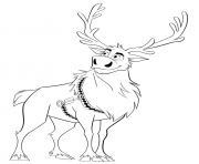 Coloriage Cute Reindeer Sven