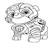 Coloriage Strong Rubble Mighty Pups