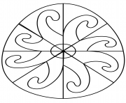 Coloriage oeuf de paques avec spiral pattern