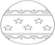 Coloriage oeuf de paques avec simple pattern