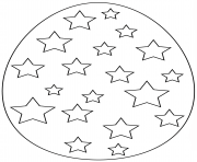 Coloriage oeuf de paques avec stars