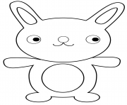 Coloriage lapin dessin anime cartoon rigolo