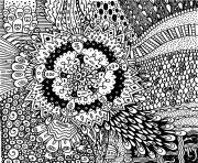 Coloriage mandala flower psychedelic