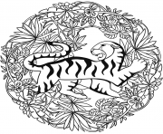 Coloriage Tigre Mandala Par Lesya Adamchuk