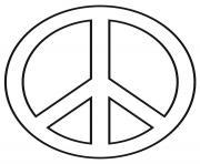 Coloriage signe de la paix peace logo