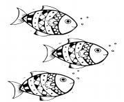 Coloriage poissons a nageoires rayonnees Actinopterygiens