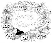 Coloriage joyeuse halloween mandala