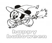 Coloriage minie mouse happy halloween