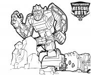 Coloriage Transformers Rescue Bots Boulder Line Drawing
