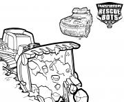 Coloriage Transformers Rescue Bots Boulder and Chase Working