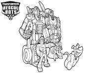 Coloriage Transformers Rescue Bots Characters