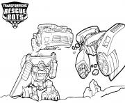 Coloriage Transformers Rescue Bots Teamwork