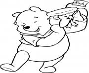 Coloriage Winnie the Pooh present