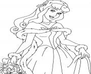 Coloriage Aurora ready for Christmas