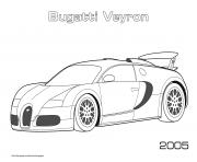 Coloriage Bugatti Veyron 2005