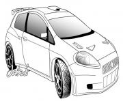 Coloriage dessin voiture tuning a colorier