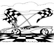 Coloriage Racing Track voiture