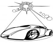 Coloriage Hot Wheels Futuristic voiture