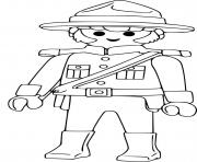 Coloriage police canadienne playmobil