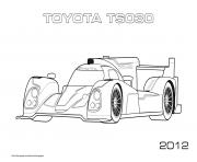Coloriage Sport F1 Toyota Ts030 2012