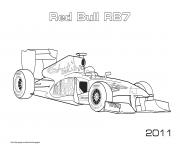 Coloriage Sport F1 Red Bull Rb6 2011
