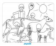 Coloriage animaux playmobil le dierentuin