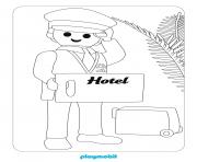 Coloriage playmobil hotel