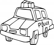 Coloriage vehicule de police americain