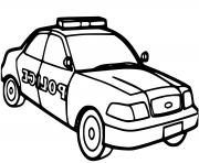 Coloriage voiture de police maternelle americaine