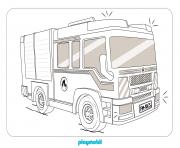 Coloriage camion de pompier de Playmobil PMR6S